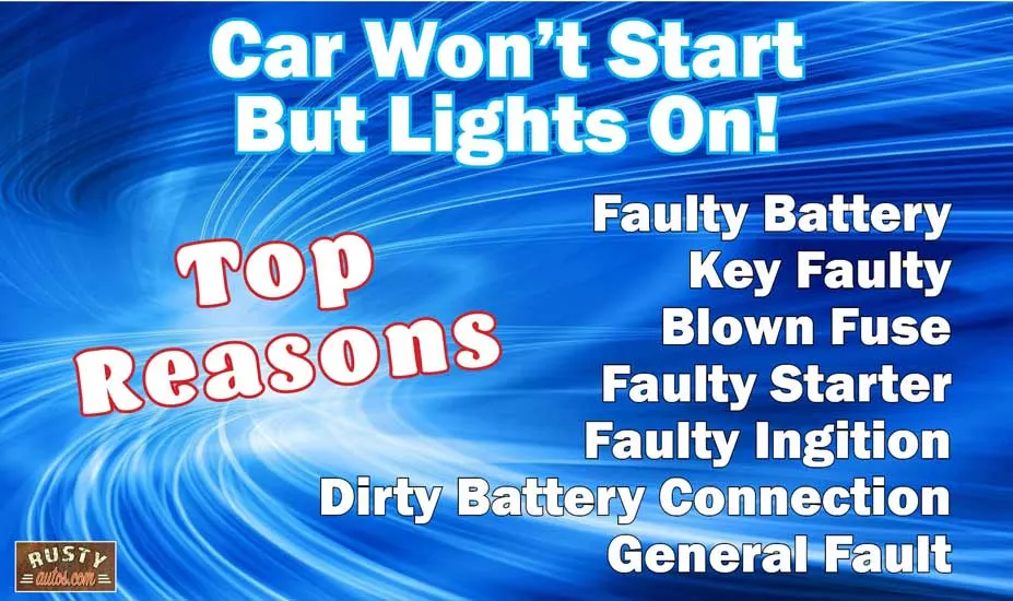 Car Won't Start But Lights Come On? - This is why!