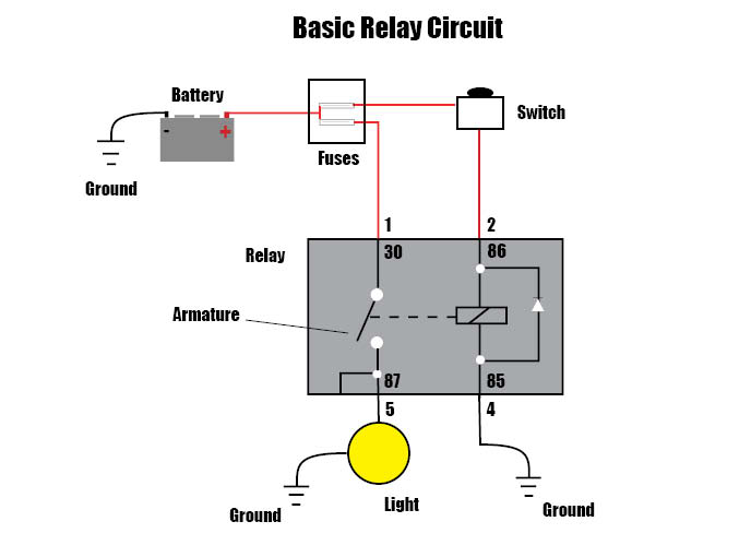 Wiring relay circuit diagram