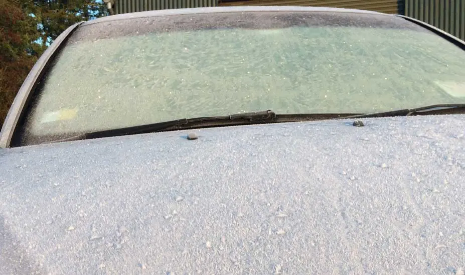 Frozen windshield