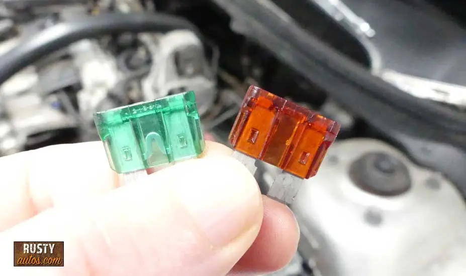 Blown fuse and good fuse