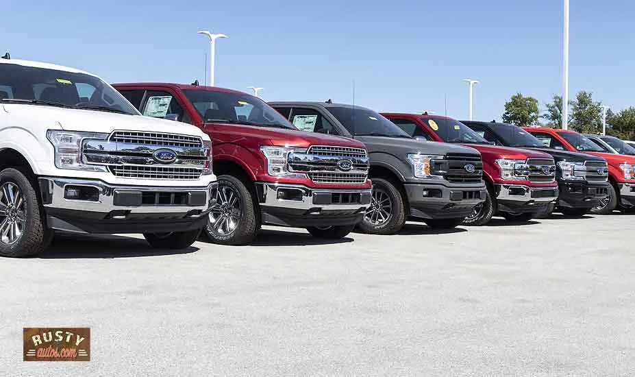 F 150 sales lot