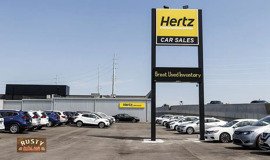 Hertz car sales lot