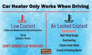 Car Heater Only Works When Driving - Free Easy Fix! - Rustyautos.com
