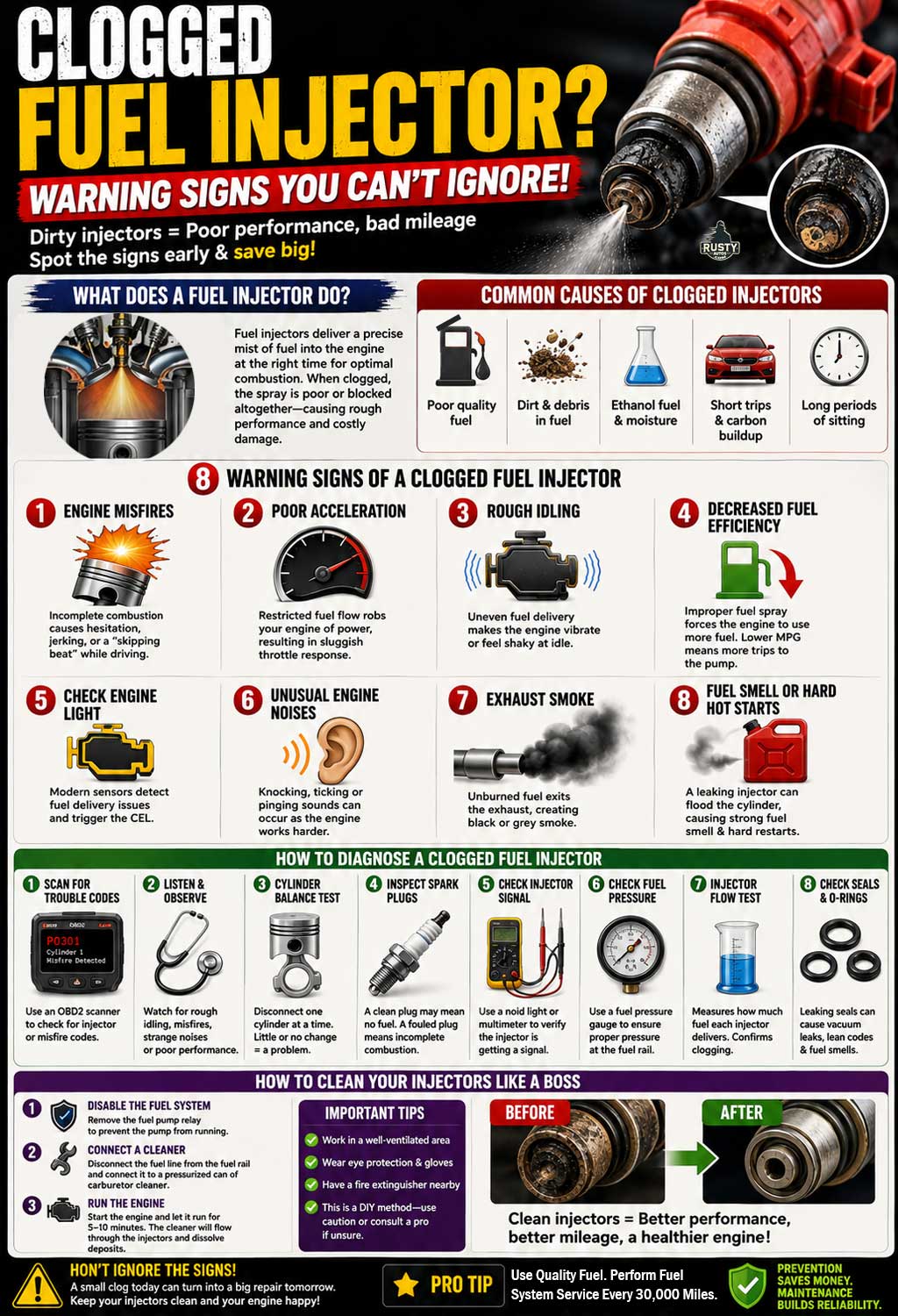 Auto Injector Signage Warning Signs of a Clogged Fuel Injector (And How to Fix It Fast ...