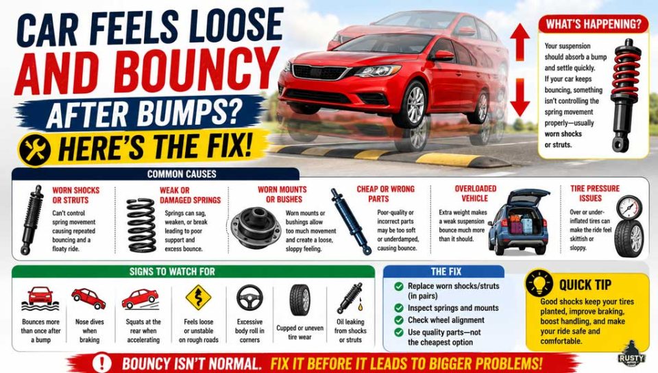 Car Feels Loose and Bouncy After Bumps Here’s the Fix - Rustyautos.com